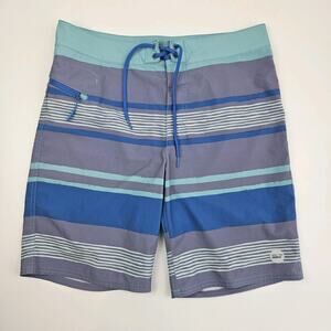 Vineyard Vines Board Shorts Men's 30‎ Striped Tech Swim Trunks Unlined 9" Inseam